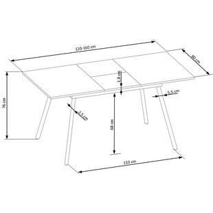 Stół rozkładany loft Albon 120x80 dąb sonoma marki Halmar