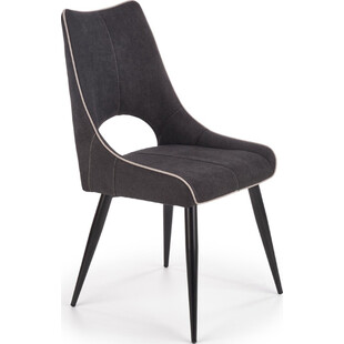 Krzesło tapicerowane "muszelka" K369 ciemny popiel marki Halmar