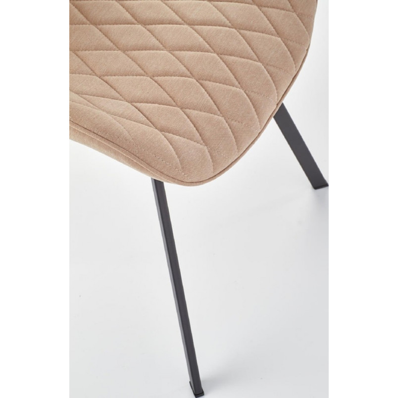 Krzesło pikowane tapicerowane K360 beżowe marki Halmar