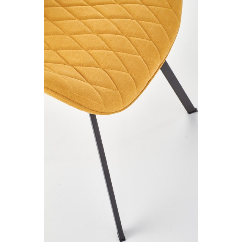 Krzesło pikowane tapicerowane K360 musztardowe marki Halmar