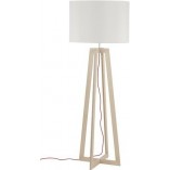Lampa podłogowa drewniana z abażurem Across 60 Biały/Brąz marki Nowodvorski