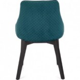 Krzesło welurowe pikowane Toledo III ciemno zielony/czarny marki Halmar