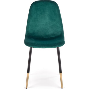 Krzesło welurowe glamour K379 ciemno zielone marki Halmar