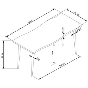 Stół industrialny Larson 120x80 dąb naturalny marki Halmar