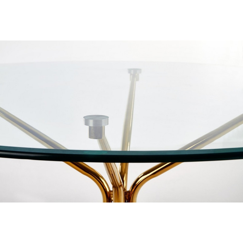 Stół szklany okrągły glamour Rondo 110 przeźroczysty marki Halmar