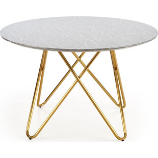 Stół okrągły glamour Bonello 120 marmur/złoty marki Halmar