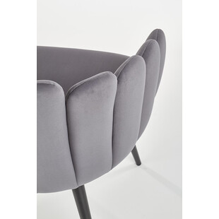 Krzesło welurowe z podłokietnikami K410 Velvet popiel marki Halmar