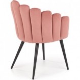 Krzesło welurowe z podłokietnikami K410 Velvet różowe marki Halmar
