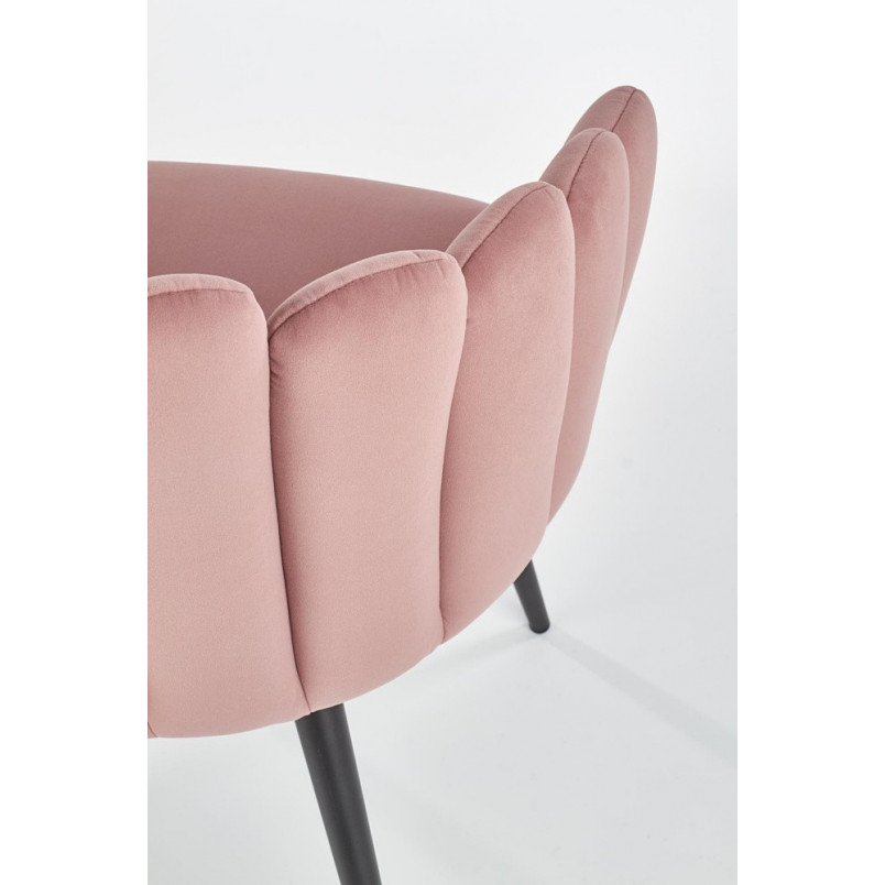 Krzesło welurowe z podłokietnikami K410 Velvet różowe marki Halmar