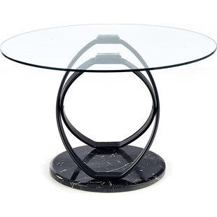 Stół szklany okrągły Optico 122 przeźroczysty marki Halmar