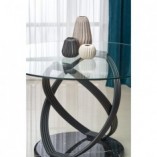 Stół szklany okrągły Optico 122 przeźroczysty marki Halmar