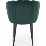 Krzesło welurowe "muszla" K386 ciemno zielone marki Halmar