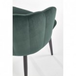 Krzesło welurowe "muszla" K386 ciemno zielone marki Halmar
