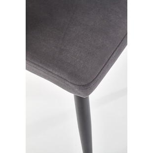 Krzesło welurowe "muszla" K386 popiel marki Halmar