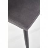 Krzesło welurowe "muszla" K386 popiel marki Halmar