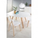 Krzesło drewniane skandynawskie Buggi białe marki Halmar