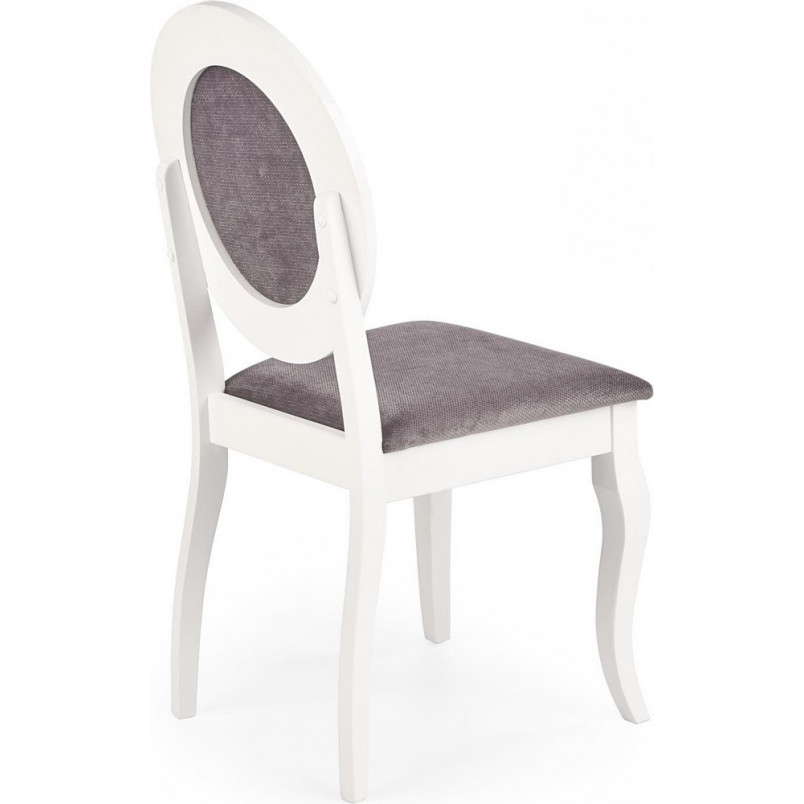 Krzesło drewniane tapicerowane Barock popiel/białymarki Halmar