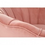 Fotel welurowy na złotych nogach Amorinito jasno różowy marki Halmar