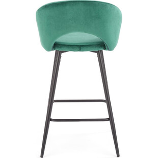 Krzesło barowe tapicerowane H-96 65 ciemno zielone marki Halmar