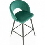 Krzesło barowe tapicerowane H-96 65 ciemno zielone marki Halmar