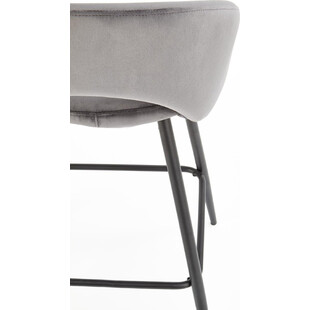 Krzesło barowe tapicerowane H-96 65 popiel marki Halmar