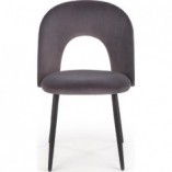 Krzesło welurowe "muszelka" K384 popiel marki Halmar