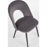 Krzesło welurowe "muszelka" K384 popiel marki Halmar
