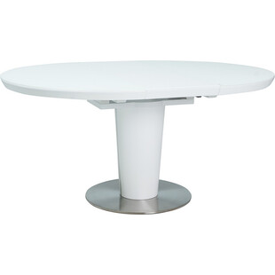 Stół rozkładany okrągły na jednej nodze Orbit 120 biały marki Signal