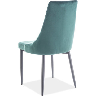 Krzesło welurowe pikowane Trix B Velvet zielone marki Signal