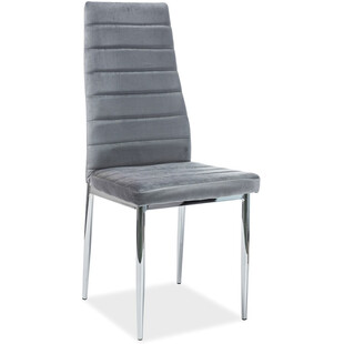 Krzesło welurowe nowoczesne H-261 Velvet szare marki Signal