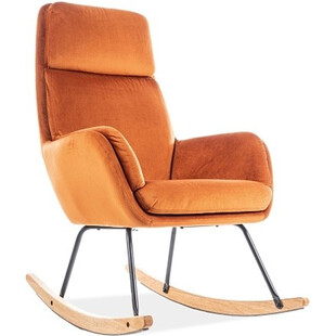 Fotel bujany tapicerowany Hoover pomarańczowy marki Signal