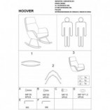 Fotel bujany tapicerowany Hoover Velvet szary marki Signal