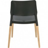 Krzesło skandynawskie z tworzywa Cole Czarne marki Intesi
