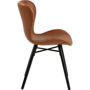Krzesło z ekoskóry Batilda Retro Brąz/Czarny marki Actona