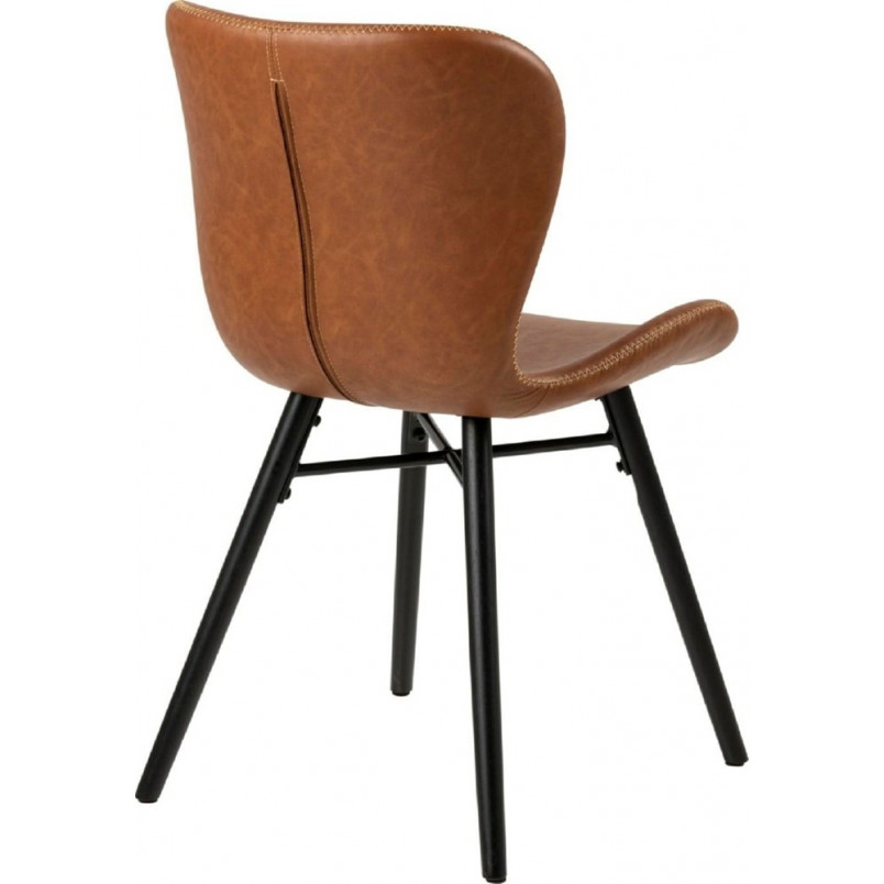 Krzesło z ekoskóry Batilda Retro Brąz/Czarny marki Actona