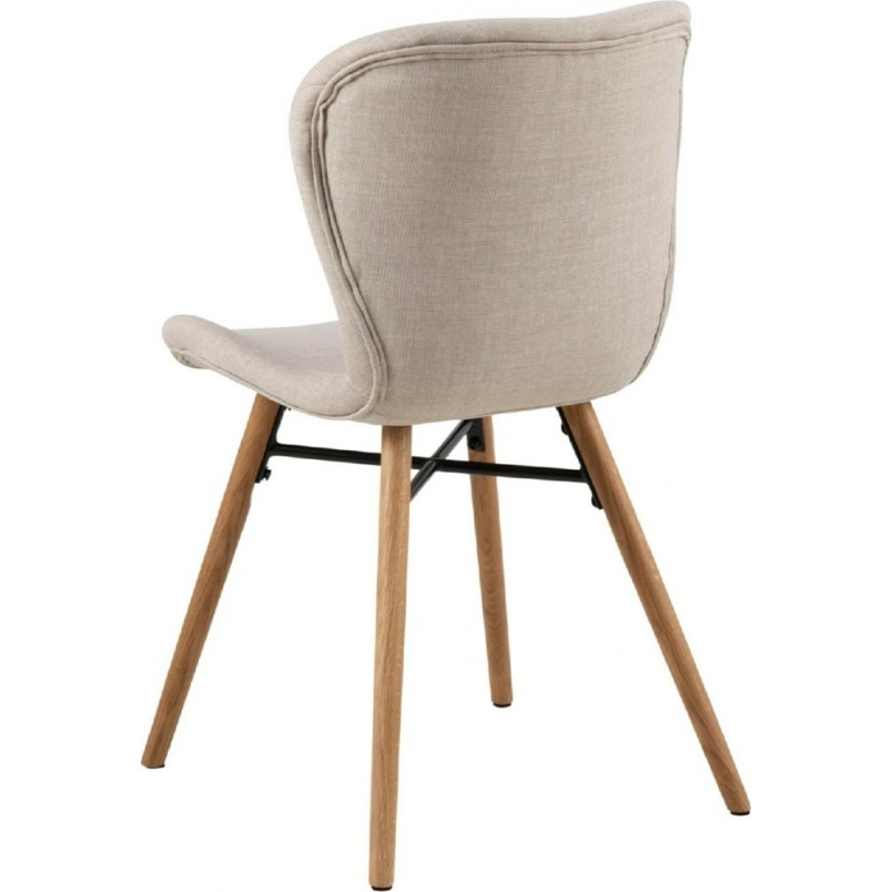 Krzesło tapicerowane skandynawskie Batilda Beżowe marki Actona