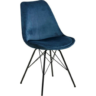 Krzesło welurowe Eris VIC Granatowe marki Actona