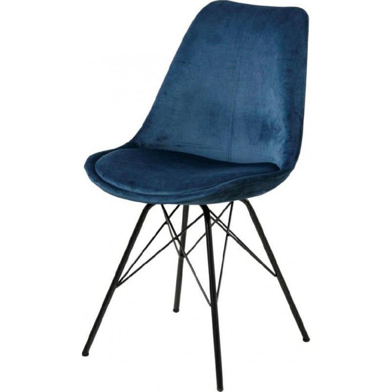 Krzesło welurowe Eris VIC Granatowe marki Actona