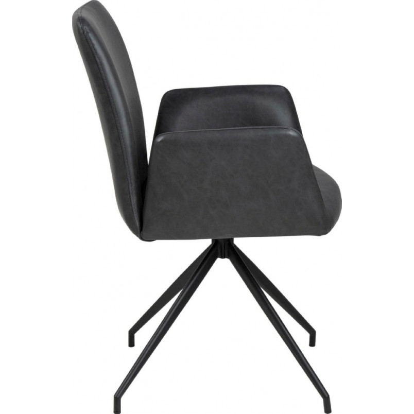 Krzesło fotelowe skórzane Naya Czarne marki Actona