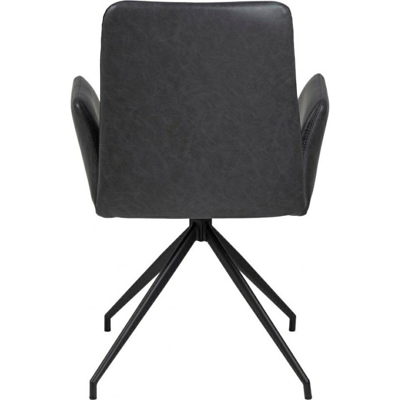 Krzesło fotelowe skórzane Naya Czarne marki Actona