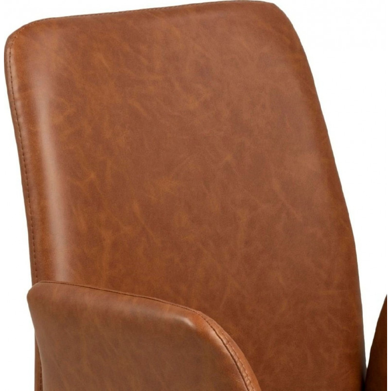 Krzesło fotelowe skórzane Naya Brązowe marki Actona
