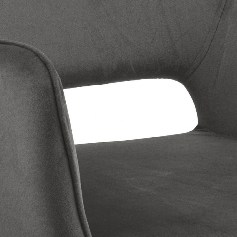 Krzesło tapicerowane z podłokietnikami Ranja Ciemno szare marki Actona