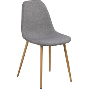 Krzesło tapicerowane skandynawskie Wilma szary/dąb marki Actona