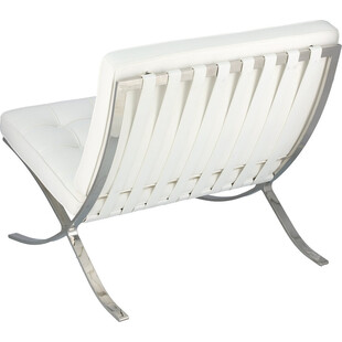 Fotel pikowany z ekoskóry Barcelon Eco biały marki D2.Design