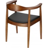 Krzesło drewniane z podłokietnikami President brązowe marki D2.Design