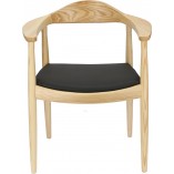 Krzesło drewniane z podłokietnikami President jasno brązowe marki D2.Design