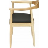 Krzesło drewniane z podłokietnikami President jasno brązowe marki D2.Design