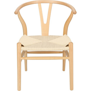 Krzesło drewniane skandynawskie Wicker drewno/beż marki D2.Design