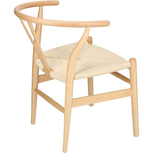 Krzesło drewniane skandynawskie Wicker drewno/beż marki D2.Design