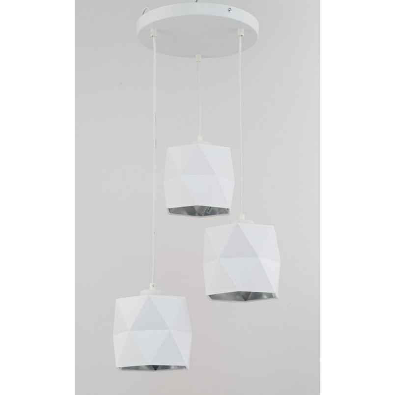 Lampa wisząca potrójna geometryczna Siro 30 biała marki TK Lighting
